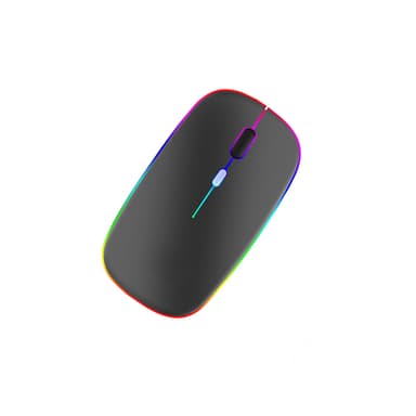 Trådløs Bluetooth-mus USB-lading Sølvgrå
