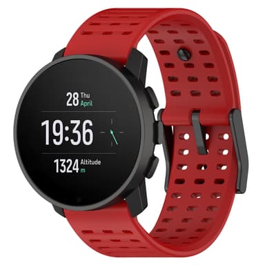 Silikonrem for Suunto Vertical 9 Peak Series Sports Watch Rød