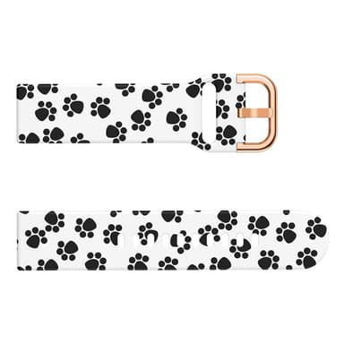 Silikonklokkerem for Samsung Galaxy Watch Poteavtrykk på hvit bakgrunn 22 mm