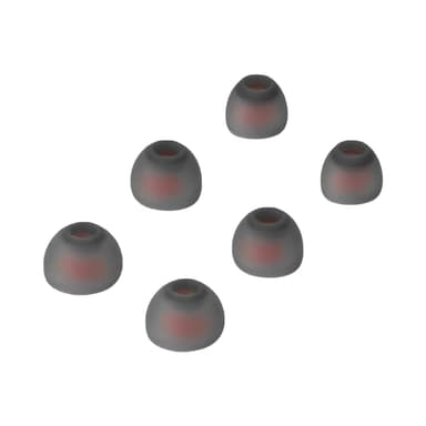 Silikon-hetter for 4,5-6 mm øreplugger, 18 par i 3 størrelser Grå
