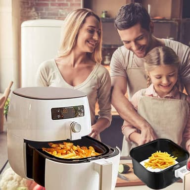 Engangsbakepapir til Airfryer non-stick 18 cm 100-pak Hvit