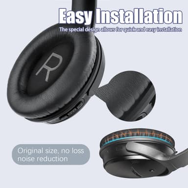 Øreputer for Bose QC45 hodetelefoner Svarte