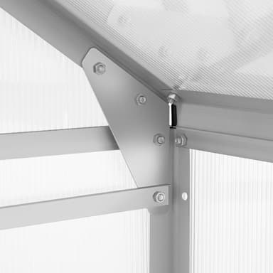 Veggdrivhus aluminium med fundament 192x128x202cm - transparent