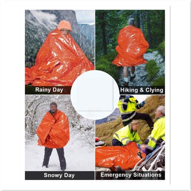 Sovepose / redningsteppe for nødsituasjoner 210×91 cm, oransje