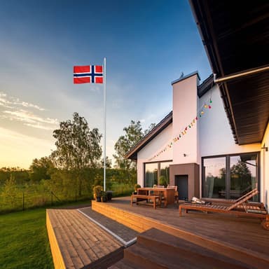 Aluminium flaggstang - Norge