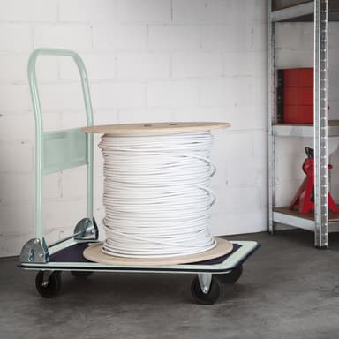 Transportvogn sammenleggbar maks 150 kg - hvit