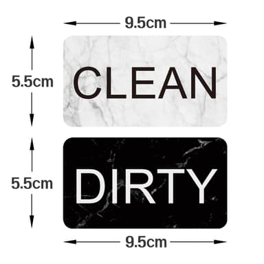 Magnet for oppvaskmaskin med vendbart skilt CLEAN / DIRTY