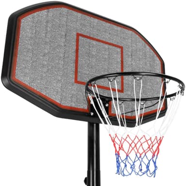 Basketballkurv med stativ - svart