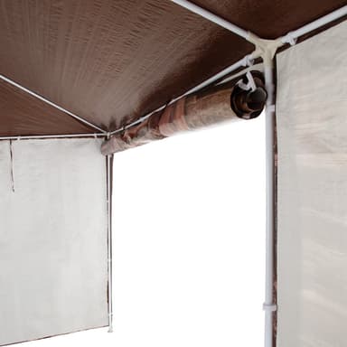 Paviljong 6x3m med 6 sidedeler - brun