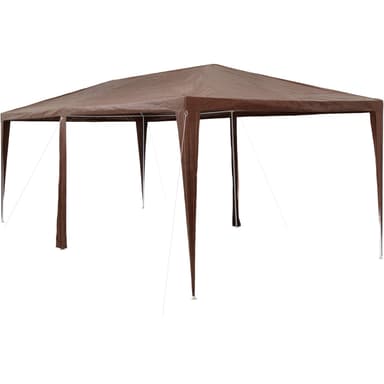 Paviljong 6x3m med 6 sidedeler - brun