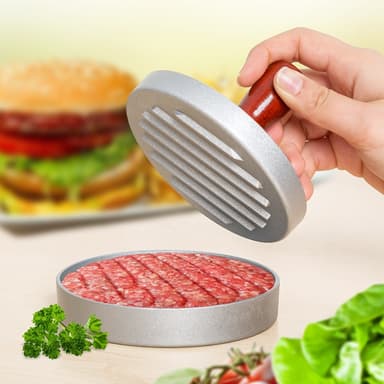 Burger press enkel - brun/sølv