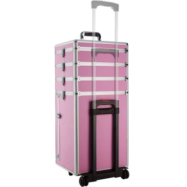 Sminkekoffert med 4 etasjer - pink