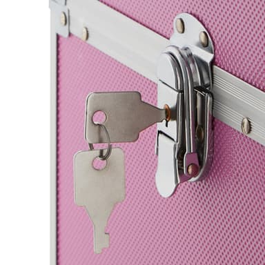 Sminkekoffert med 4 etasjer - pink
