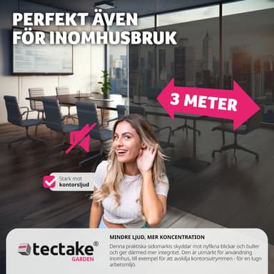 Sidemarkise med uttrekkbar mekanisme - 180 x 300 cm,svart