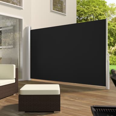 Sidemarkise med uttrekkbar mekanisme - 180 x 300 cm,svart