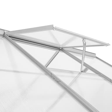 Veggdrivhus aluminium uten fundament 192x128x202cm - transparent