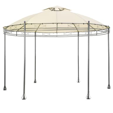 Hagepaviljong rund 350 cm - beige