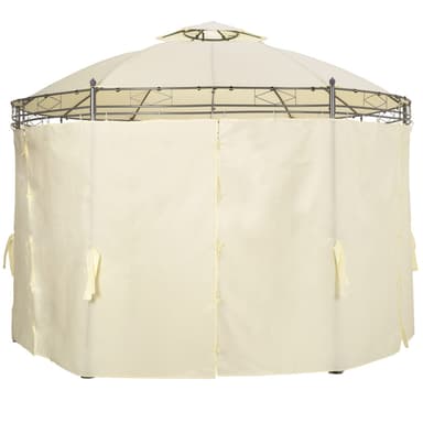 Hagepaviljong rund 350 cm - beige