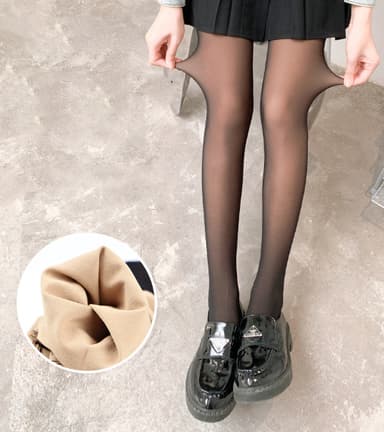 Varmende vintertights med fôr av fleece