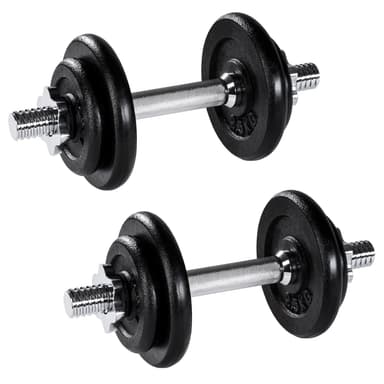 2 Håndmanualer krom - 2 x 10 kg