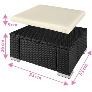 Polyrattan krakk - svart