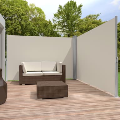 Dobbel sidemarkise aluminium - 160 x 600 cm,beige