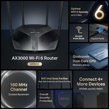 Mercusys MR3000X WiFi 6 ruter