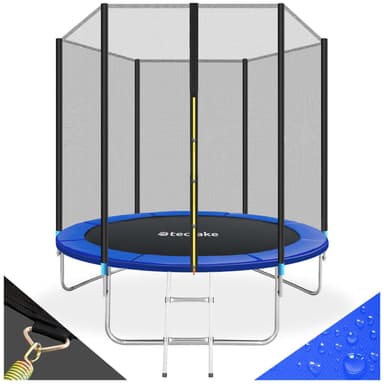 Trampoline med beskyttelsesnett - 244 cm