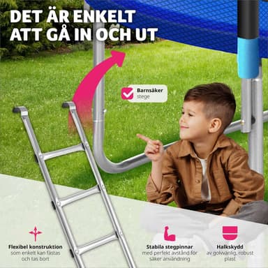 Trampoline med beskyttelsesnett - 244 cm