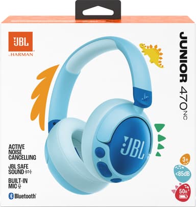 JBL Junior 470NC trådløse over-ear hodetelefoner (blå)