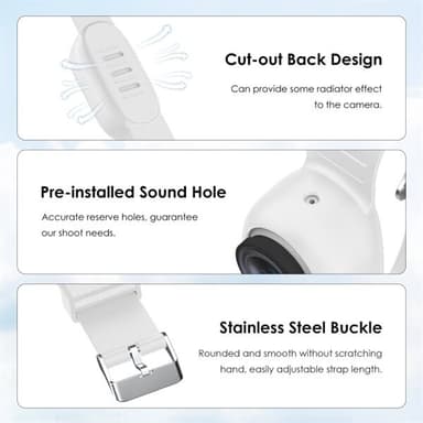 Silikonarmbånd for Insta360 GO 3 / GO 3S - Hvit
