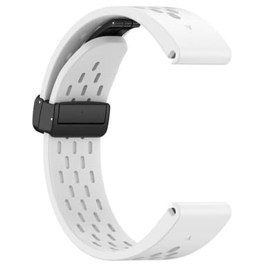 Silikonarmbånd for Garmin Fenix 5 / 6 / 7 / 8 20mm - Hvit