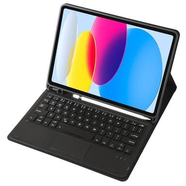 Tastaturveske med stativ for iPad 10-Gen 10.9 2022 - Svart