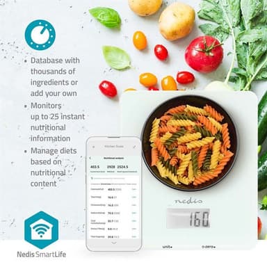 Nedis SmartLife  Kjøkkenvekt - Hvit