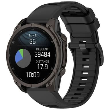 Silikonarmbånd for Garmin Fenix 8 47mm - Svart