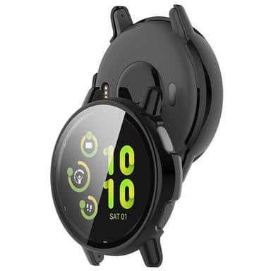 Beskyttelsesskall med skjermbeskytter i herdet glass til Garmin Vivoactive 5 - Svart