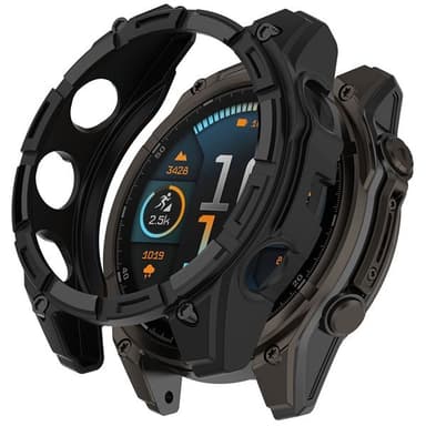 Beskyttende skall med skjermbeskytter for Garmin Fenix 8 47mm - Svart