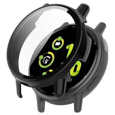 Beskyttelsesskall med skjermbeskytter i herdet glass til Garmin Vivoactive 5 - Svart