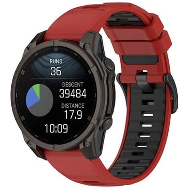 Silikonarmbånd for Garmin Fenix 8 47mm - Rød
