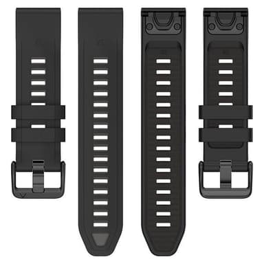 Silikonarmbånd for Garmin Fenix 8 43mm - Svart