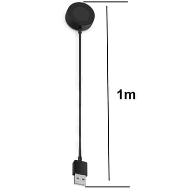 Ladestativ for garmin fenix 8 med USB-platebase og 1 meter kabel
