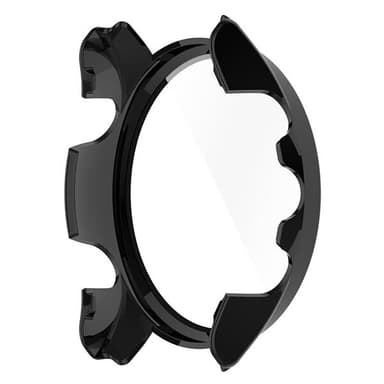 Beskyttelsesskall med skjermbeskytter i herdet glass til Garmin Forerunner 255s - Svart