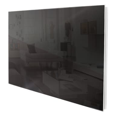 Glass infrarød varmeapparat 850W - svart