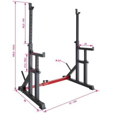 Squat Rack Rocky - svart
