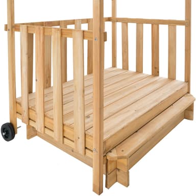 Sandkasse med tak 106x105x137cm - grønn