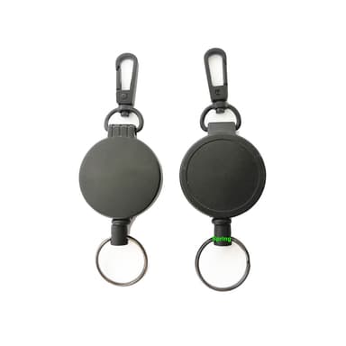 Uttrekkbar nøkkelring ID-merkeholder 2 pakker