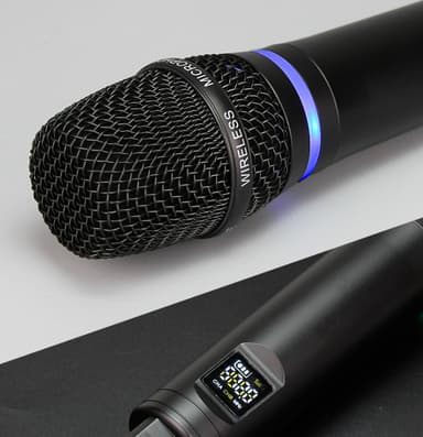 Trådløs mikrofon Bluetooth-reverb med Android-portkabel, 2 stk. Sort