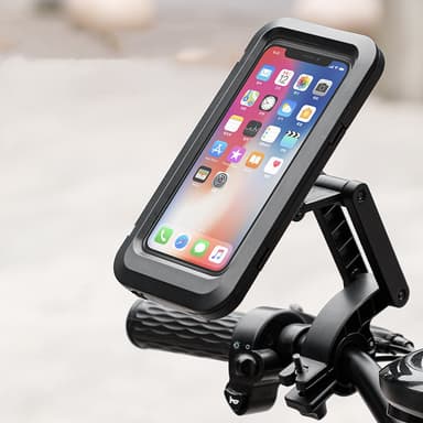 Vanntett, roterbar mobilholder for sykkel / motorsykkel / moped
