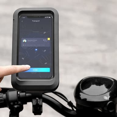 Vanntett, roterbar mobilholder for sykkel / motorsykkel / moped
