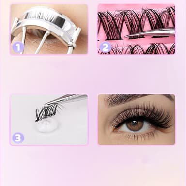 Falske øyevipper Multipack - 120 klaser MIX04